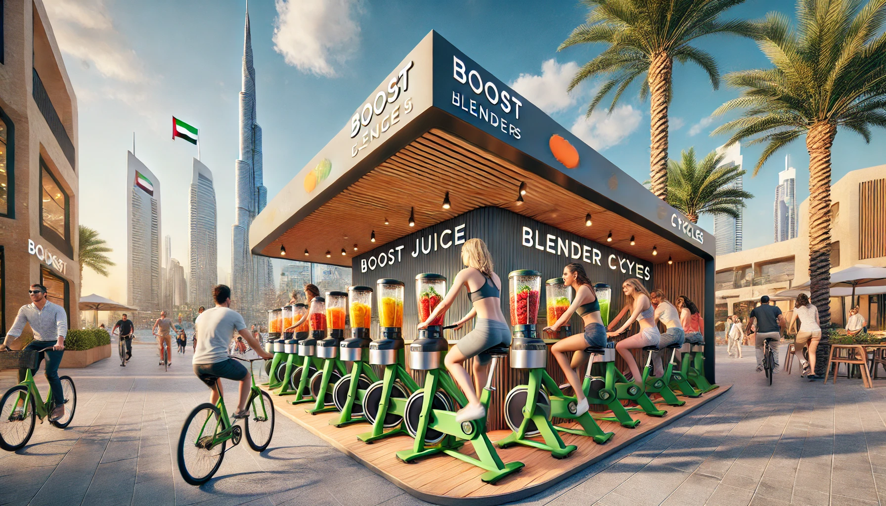 أحدث معالم دبي: دراجات الخلاط من بوست جوس تجمع بين اللياقة البدنية والانتعاش